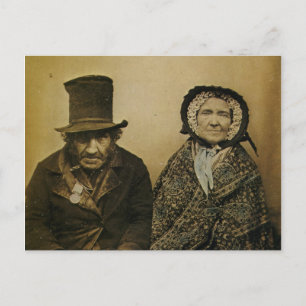 Carte Postale Amusant Vieux Mari Victorien et Couple de Femme