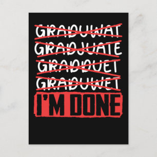 Carte Postale Amusante blague de graduation Sarcastique étudiant