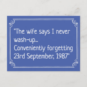 Carte Postale Amusante blague de lessive