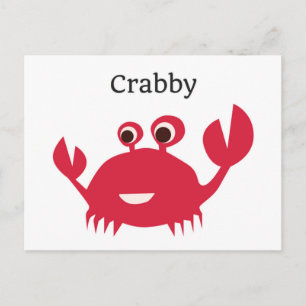 Carte postale amusante Grumpy Crab