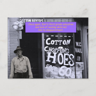 Carte postale amusante - Hoes de binage de coton