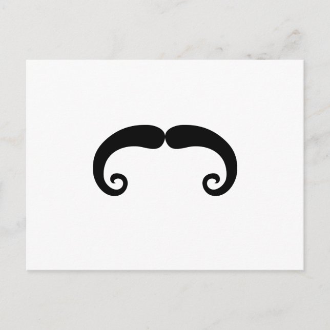 Carte Postale Amusante Moustache noire ou style moustache (Devant)
