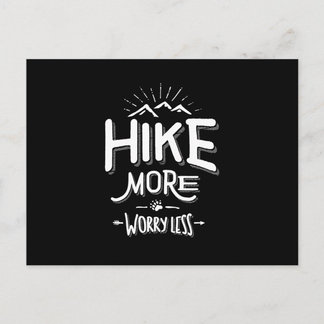 Carte Postale Amusante nouveauté Randonnée T Chemise Hike Plus I (Devant)