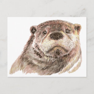 Carte Postale Amusante Petite Otter, Mignonne Nature Animale