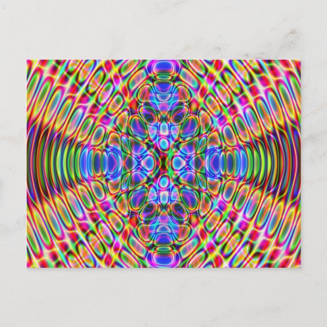 Carte postale amusante, Trippy psychédélique rouge (Devant)