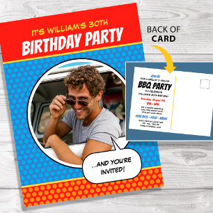 Carte Postale Amusants Comic Style N'importe quel âge Anniversai