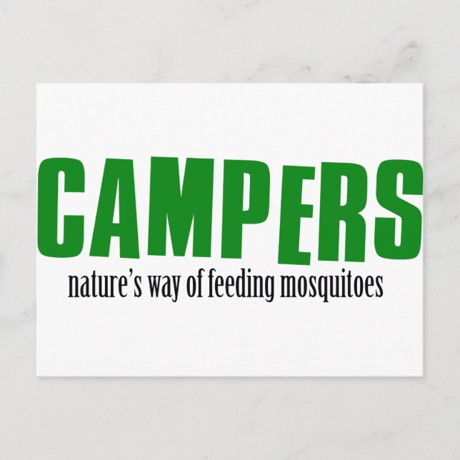 Carte Postale Amusants modèles de camping (Devant)
