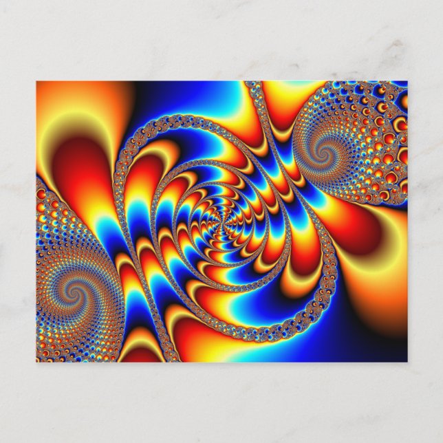 Carte Postale Amusement de couleur - fractale (Devant)