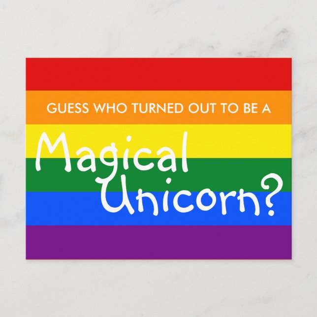 Carte Postale Amusement Sortir Magical Unicorn (Texte Personnali (Devant)