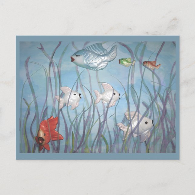 Carte Postale amusez-vous avec le poisson de la marque (Devant)