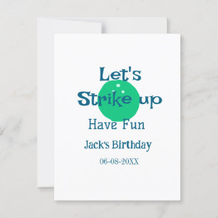 Carte Postale Amusons-nous ballon vert nom d'anniversaire 