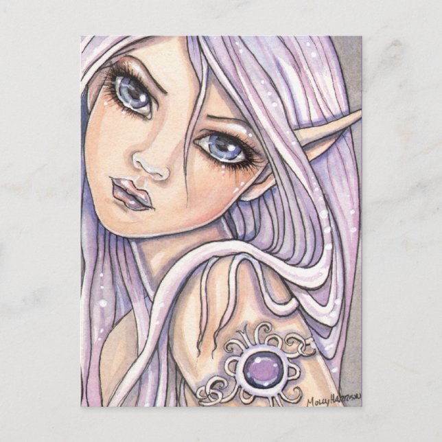 Carte postale Amy Amethyst Fairy par Molly Harriso (Devant)
