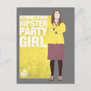 Carte Postale Amy Downtown Hipster Party Girl