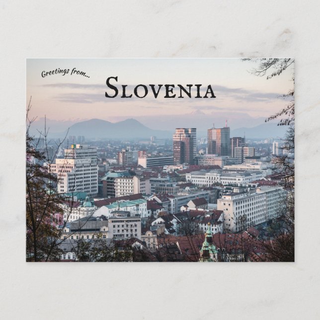 Carte Postale An Aerial View of Ljubljana Slovenia (Devant)