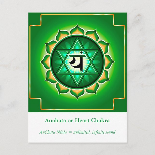 Carte postale Anahata ou Heart Chakra (Devant)