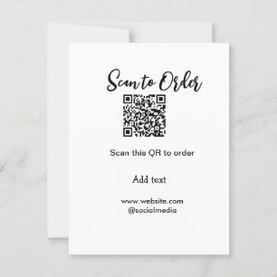 Carte Postale Analyser pour commander analyser le code QR ajoute