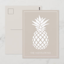Ananas blanc préppy sur beige