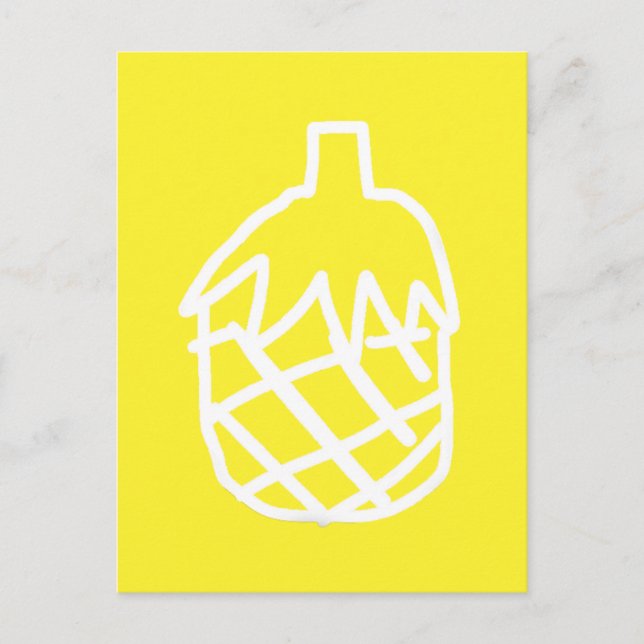 Carte Postale Ananas moderne tendance fruit simple (Devant)