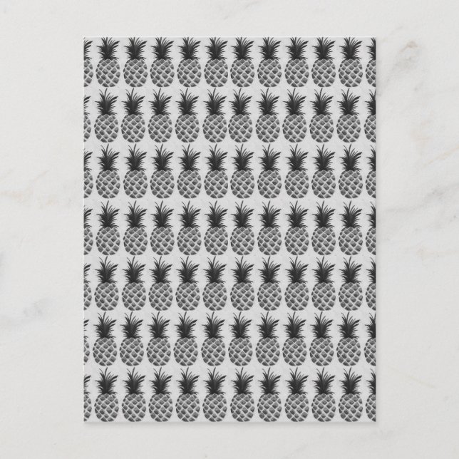 Carte Postale Ananas noir&blanc (Devant)