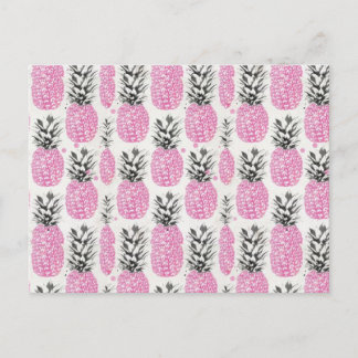 Carte postale Ananas rose
