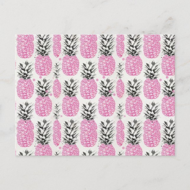 Carte postale Ananas rose (Devant)