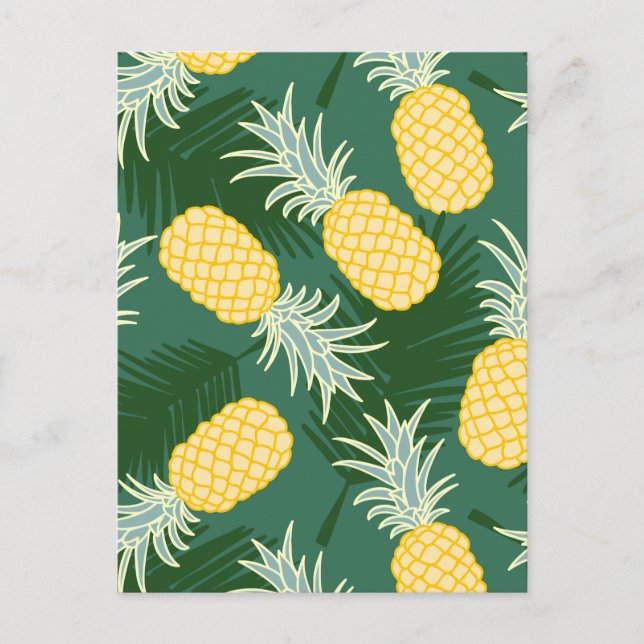 Carte Postale Ananas tropical (Devant)