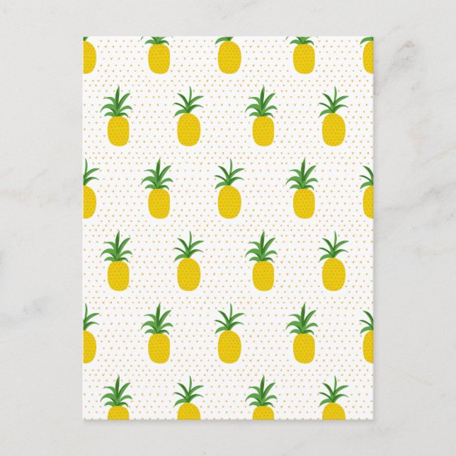 Carte Postale Ananas tropicaux d'or (Devant)