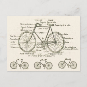 Carte Postale Anatomy of a Bicycle