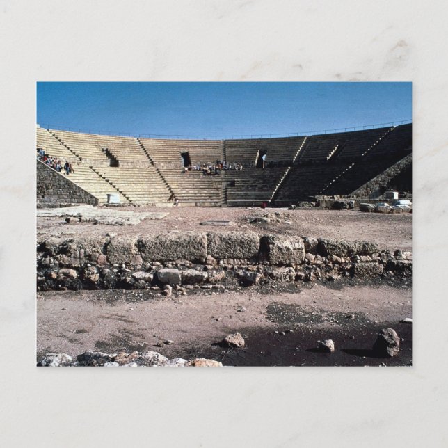 Carte Postale Ancien amphithéâtre romain, Césaria, Israël (Devant)