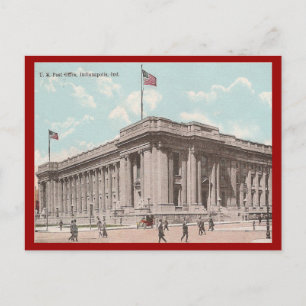Carte Postale Ancien bureau de poste américain, Indianapolis