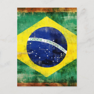 Carte Postale Ancien drapeau du Brésil