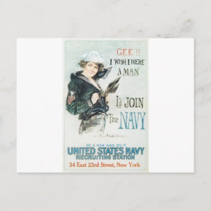 Carte Postale Ancien poster de la Marine autour de 1918