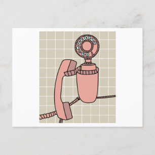 Carte Postale Ancien téléphone rétro