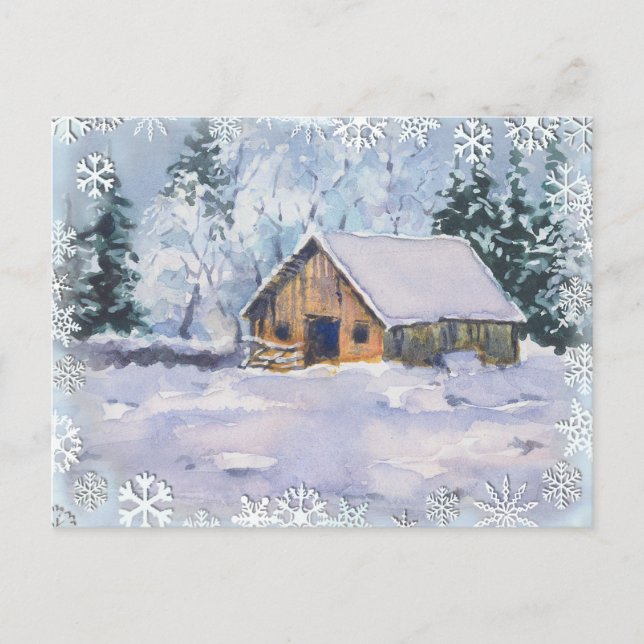 CARTE POSTALE ANCIENNE BARRE D'HIVER PAR SHARON SHARPE (Devant)
