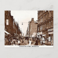 Carte postale ancienne, Birmingham, Corporation St