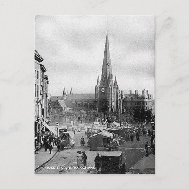 Carte postale ancienne - Bull Ring, Birmingham (Devant)