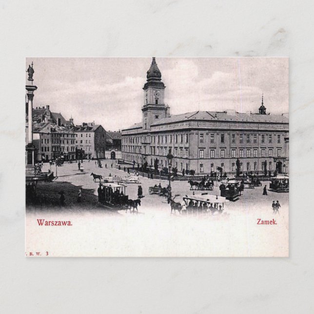 Carte postale ancienne - Château royal, Varsovie,  (Devant)