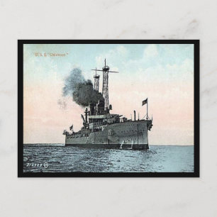 Carte postale ancienne - Cuirassé américain "Delaw