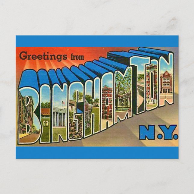 Carte postale ancienne de Binghamton NY (Devant)