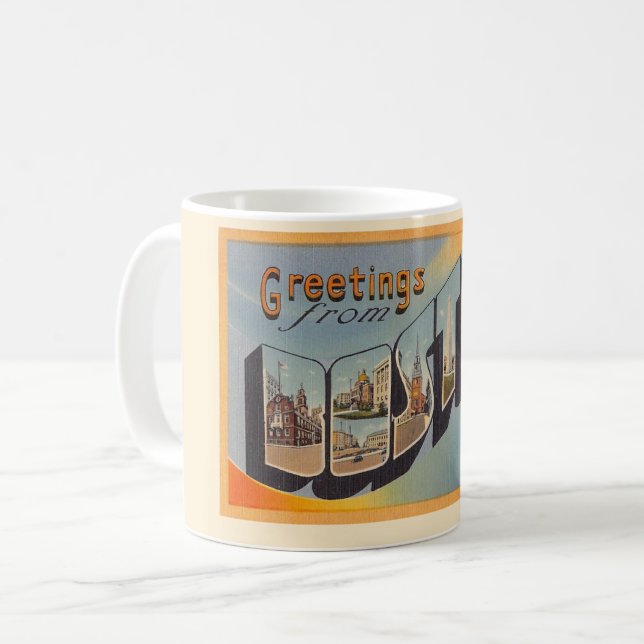 Carte postale ancienne de Boston MA Mug (Devant gauche)