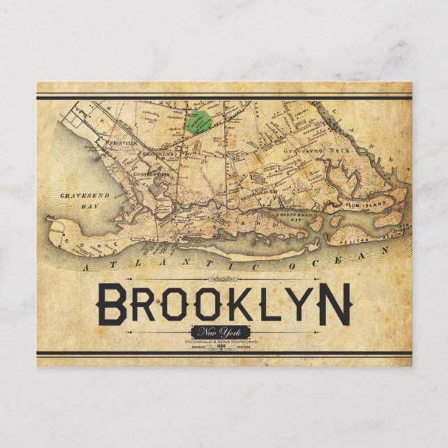 Carte postale ancienne de Brooklyn (Devant)