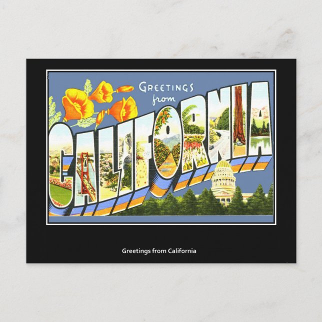Carte postale ancienne de Californie (Devant)