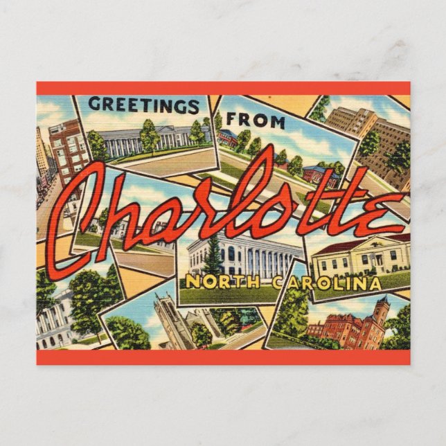 Carte postale ancienne de Charlotte NC (Devant)