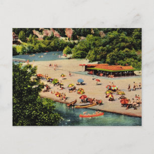 Carte postale ancienne de la plage de la rivière r