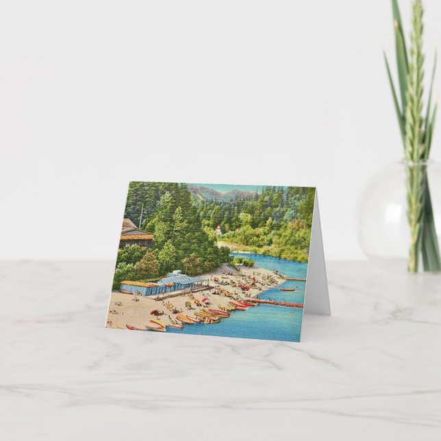 Carte postale ancienne de la plage de Russian Rive (Devant)