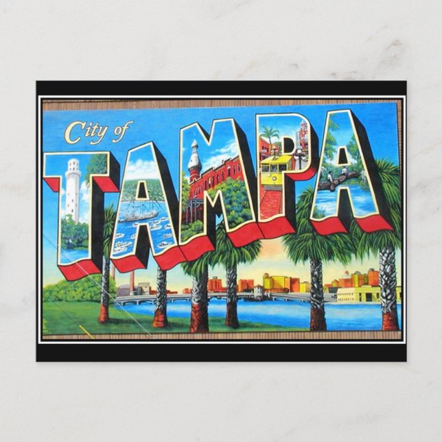 Carte postale ancienne de la ville de Tampa (Devant)