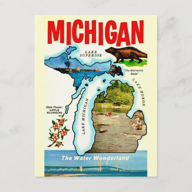 Carte postale ancienne de Michigan State (Devant)