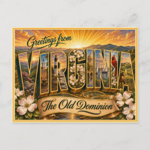 Carte postale ancienne de Virginie