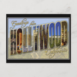 carte postale ancienne d'Hollywood