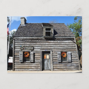 Carte Postale Ancienne école en bois